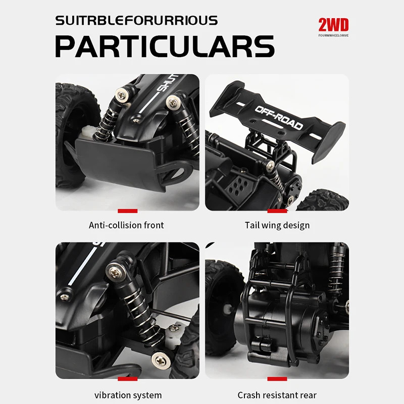 Remote Control Climbing Vehicle High Speed Off Road RC Car With LED Lights Kids Toys Car Boys Gifts 5