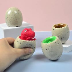 squishy dinosaur cup, animal stress relief toy for kids & adults, fun office fidget toy for anxiety & focus