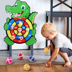baby toy sticky ball dart board, fun educational games for toddlers & children (montessori indoor sports activity)