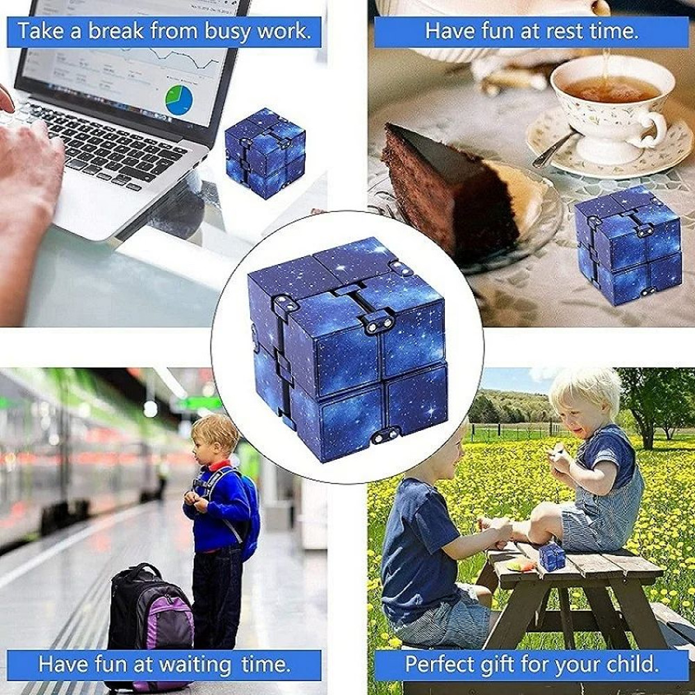 Infinity Cube Fidget Toy Flip ADHD Anxiety Relief Stress Relief Puzzle For Kids Adults Magic Fi 4