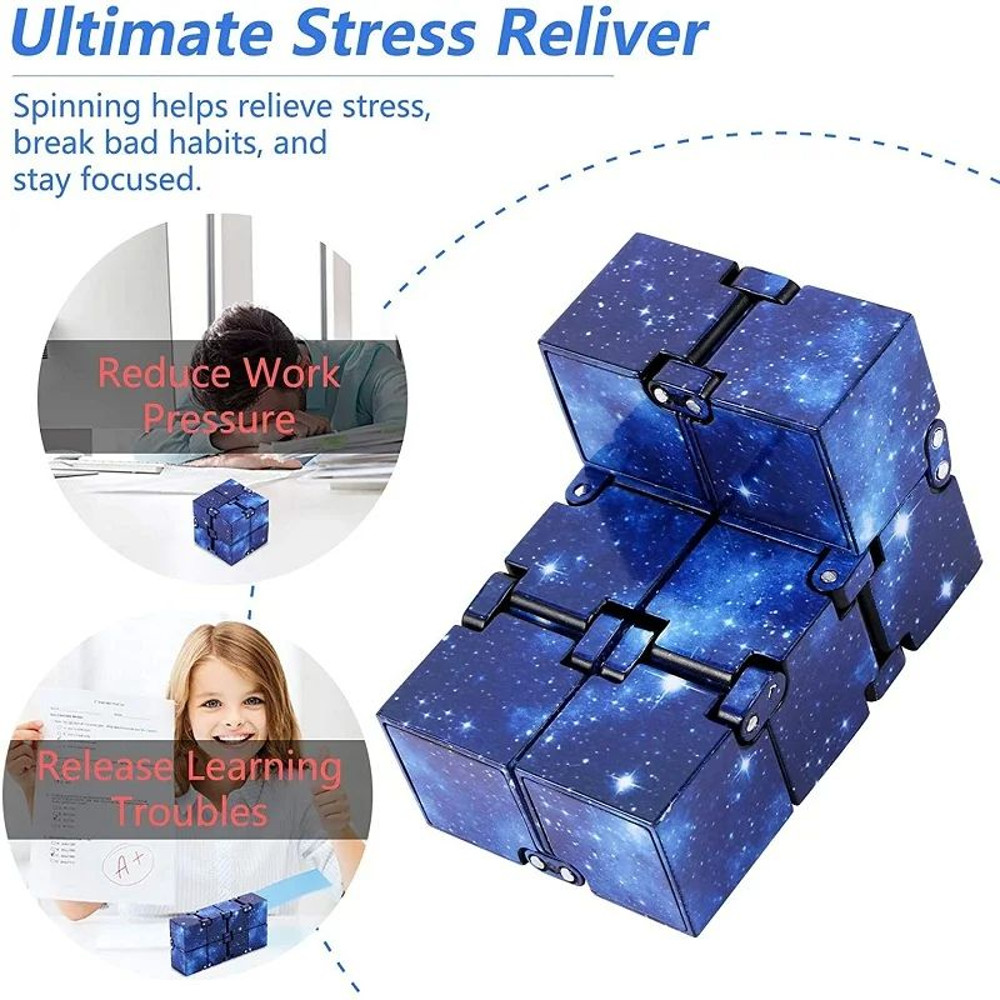 Infinity Cube Fidget Toy Flip ADHD Anxiety Relief Stress Relief Puzzle For Kids Adults Magic Fi 7