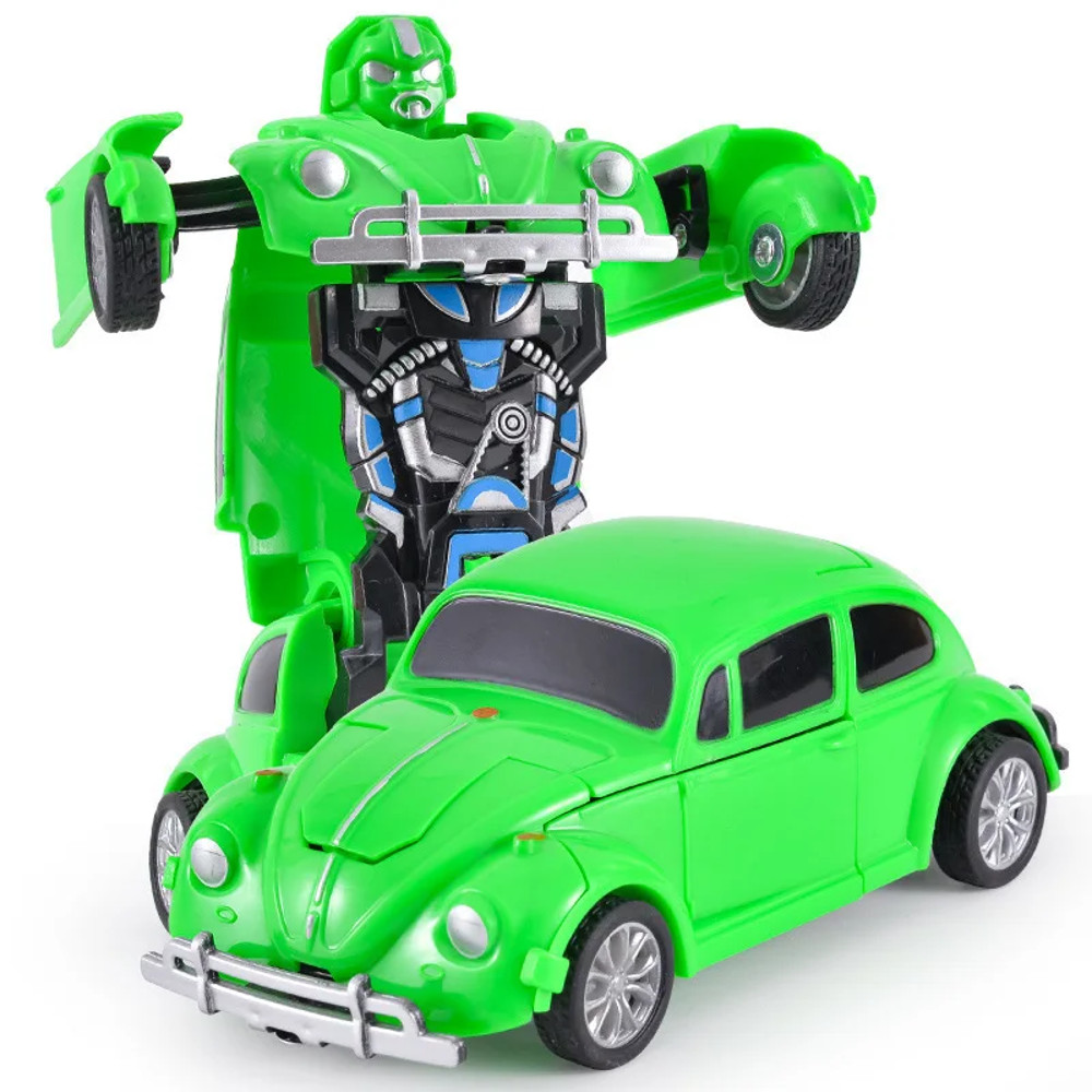 Kids Toys Car One-Button Shape-Shifting Autobot Robot Interactive Puzzle & Collision Fun