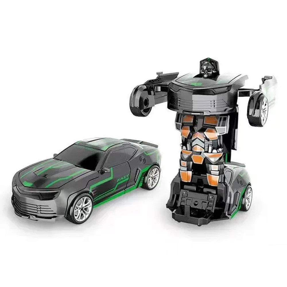 Kids Toys Car One-Button Shape-Shifting Autobot Robot Interactive Puzzle & Collision Fun