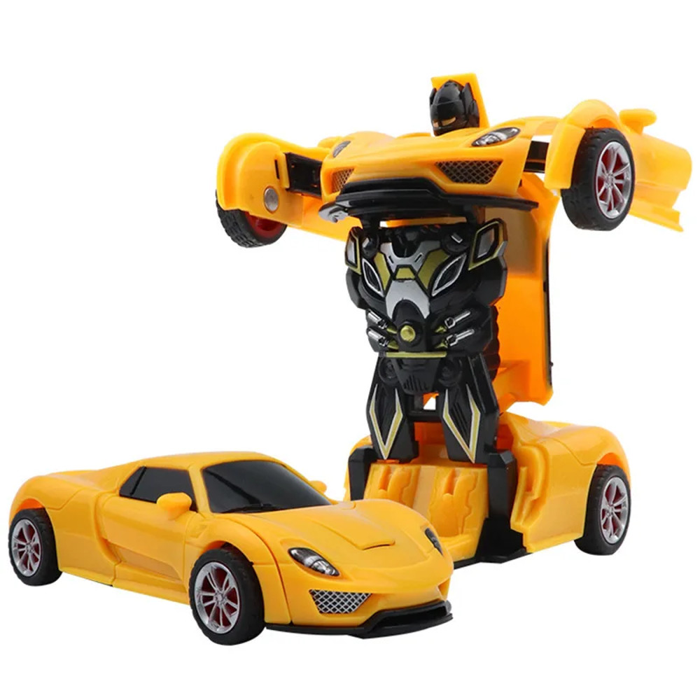 Kids Toys Car One-Button Shape-Shifting Autobot Robot Interactive Puzzle & Collision Fun