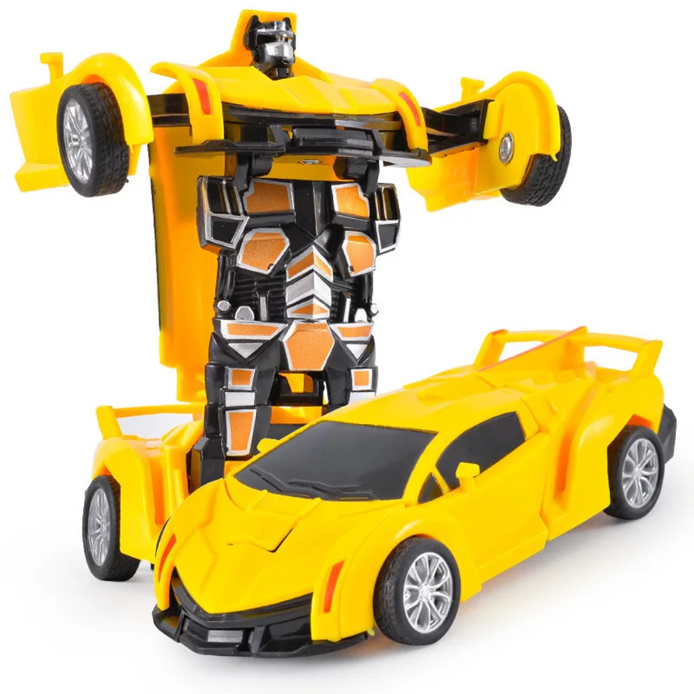 Kids Toys Car One-Button Shape-Shifting Autobot Robot Interactive Puzzle & Collision Fun