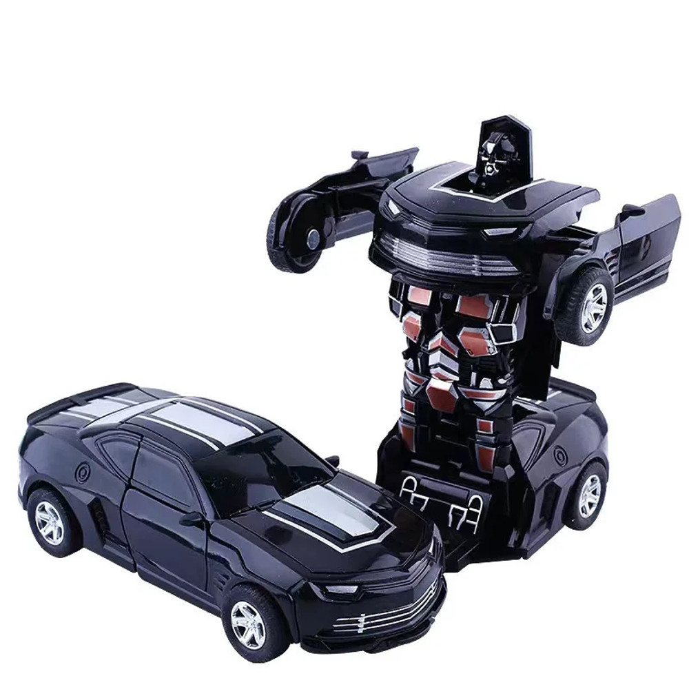 Kids Toys Car One-Button Shape-Shifting Autobot Robot Interactive Puzzle & Collision Fun