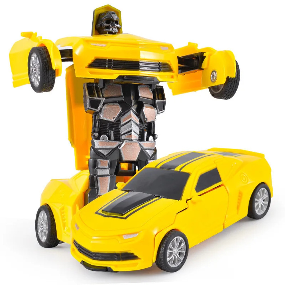 Kids Toys Car One-Button Shape-Shifting Autobot Robot Interactive Puzzle & Collision Fun