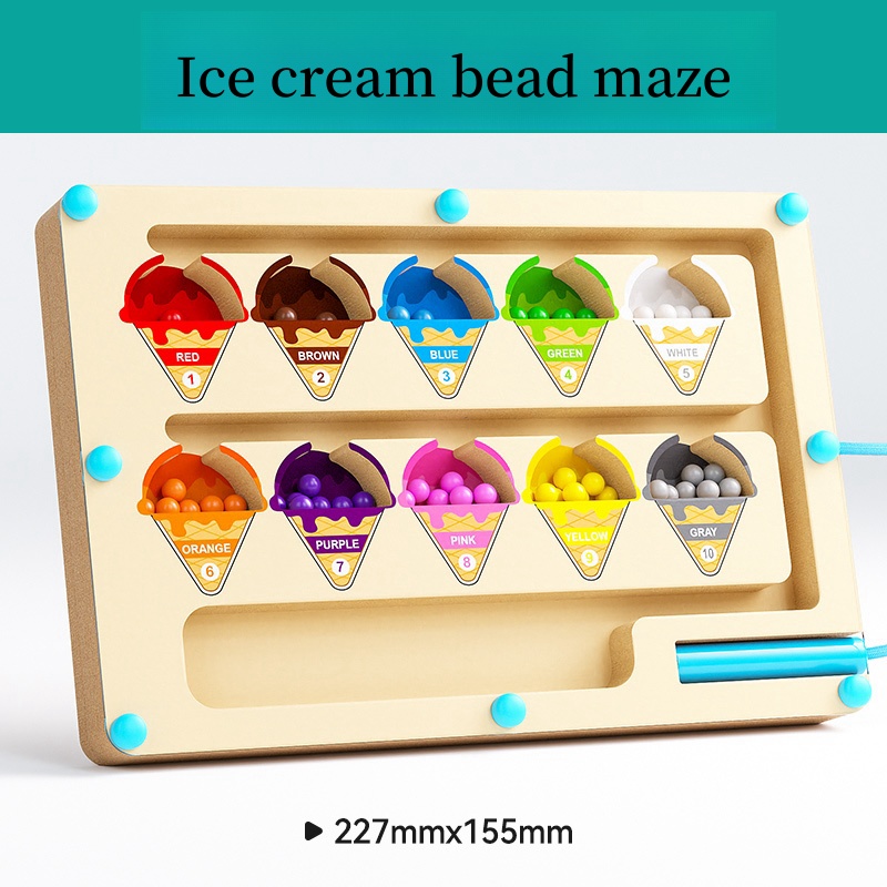 Kids Magnetic Maze Toy Educational Bead Puzzle for Focus Practice Concentration  Brain Developmen
