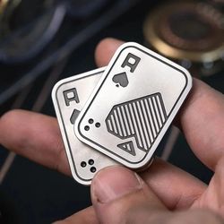 metal skull push fidget toy anti-stress spinner portable decompress poker toy unique adult gift