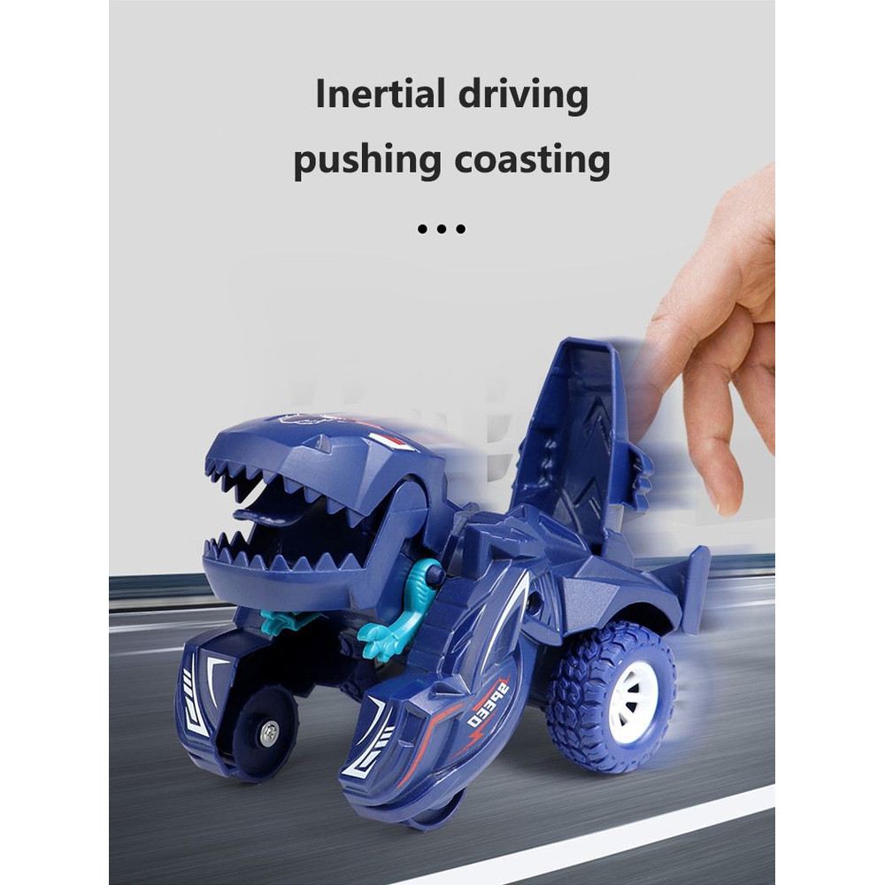 2 IN 1 Dinosaur Deformation Car Toy One Step Collision Transformation Model Toy for Boys  Mini Veh