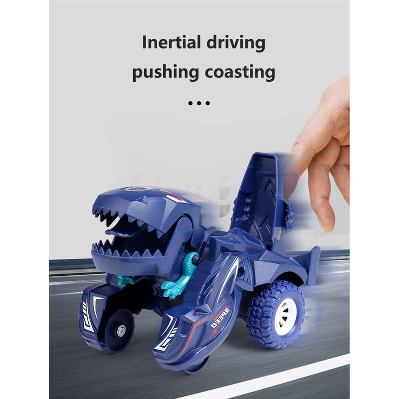 2 IN 1 Dinosaur Deformation Car Toy One Step Collision Transformation Model Toy for Boys  Mini Veh