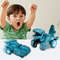 2 IN 1 Dinosaur Deformation Car Toy One Step Collision Transformation Model Toy for Boys  Mini Veh
