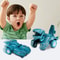 2 IN 1 Dinosaur Deformation Car Toy One Step Collision Transformation Model Toy for Boys Mini Veh