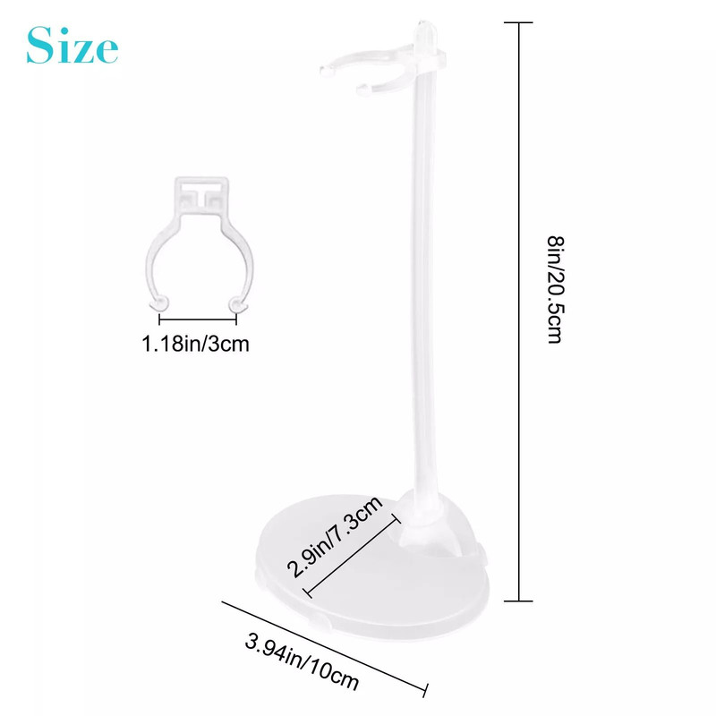 Doll Display Stand Transparent Model Holder  Shelf Support 3