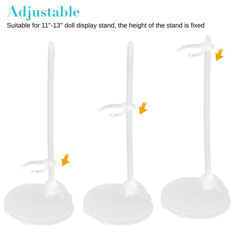 Doll Display Stand Transparent Model Holder  Shelf Support 4