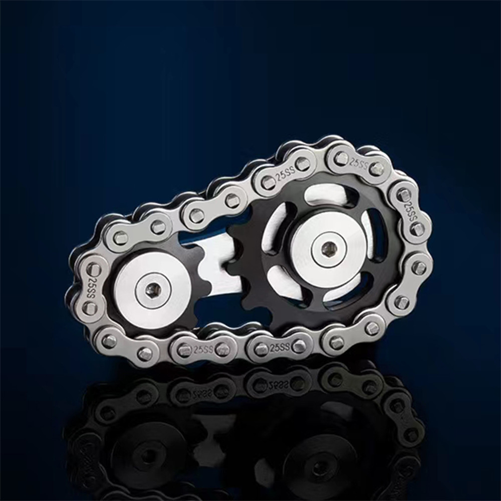 Chain Gear Hand Spinner for Adults – Metal Fidget Toy for Stress Relief & ADHD Focus Tool
