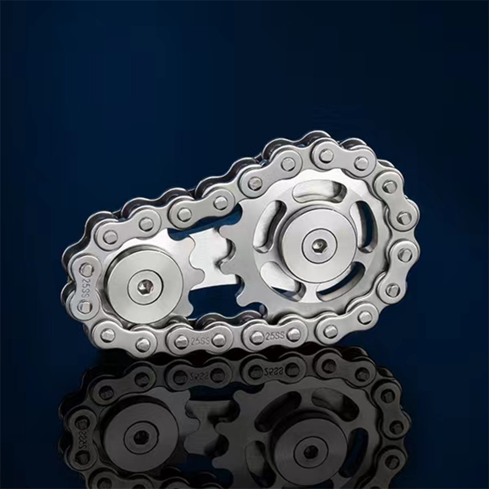 Chain Gear Hand Spinner for Adults – Metal Fidget Toy for Stress Relief & ADHD Focus Tool