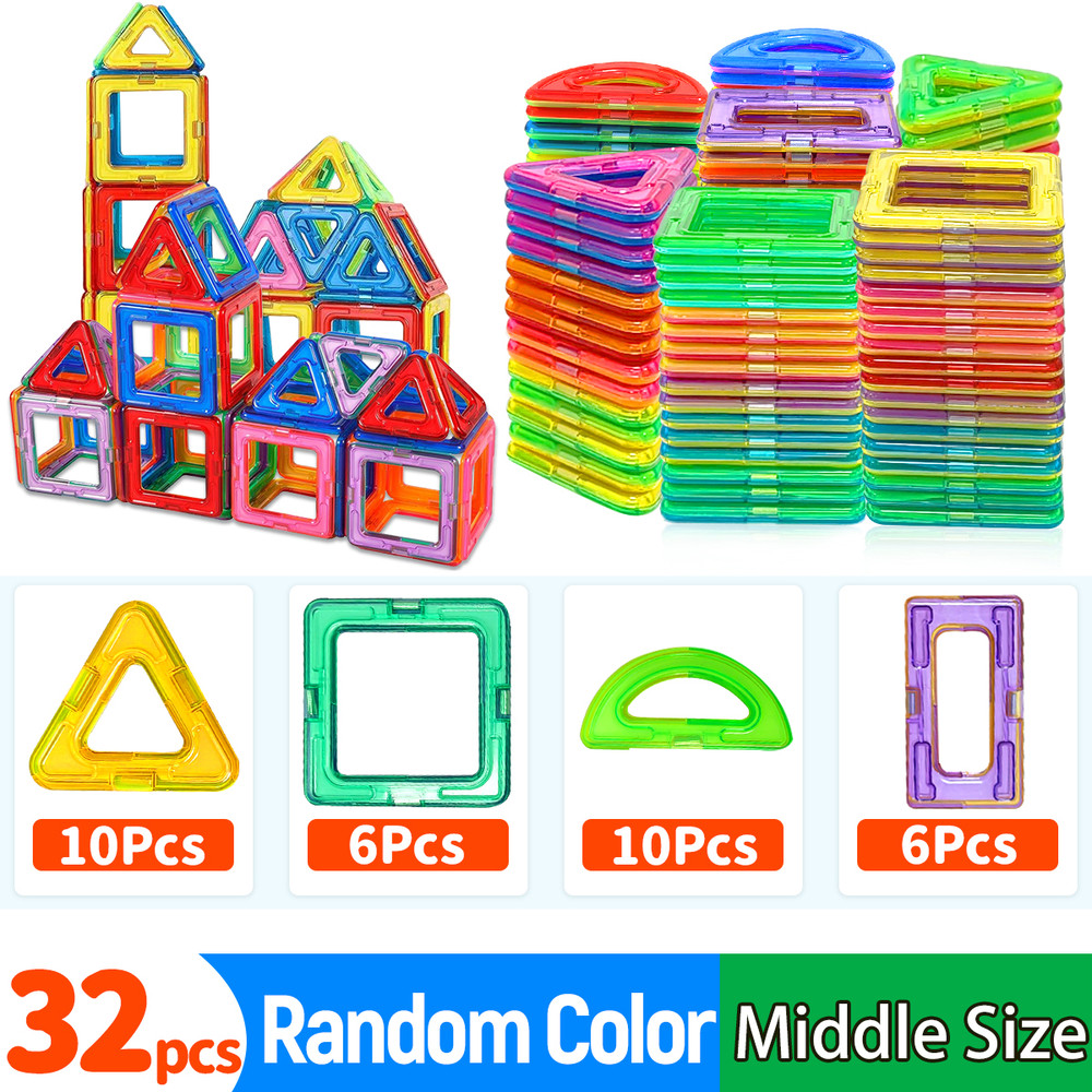Magnetic Building Blocks Medium Size STEM Toys for Kids Educational Magnet Construction Set for Cr