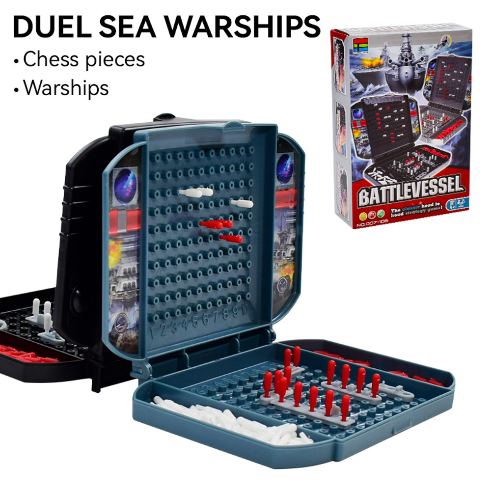 Battleship Game Two-Player Naval Combat Tabletop Game for Strategy Lovers