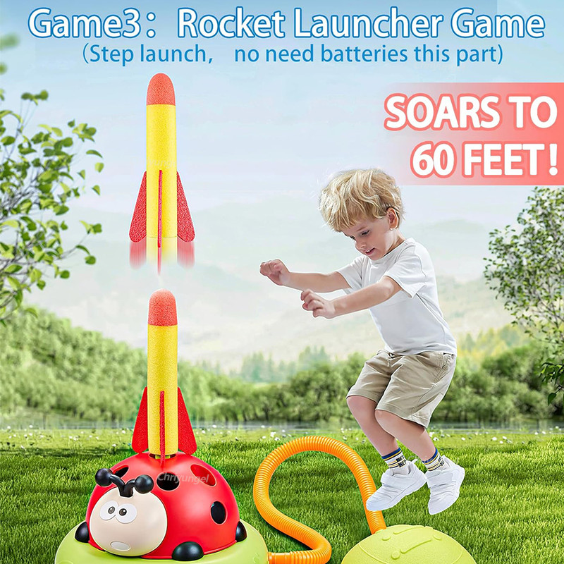 Toss Ring Game  Rocket Launcher Toy Active Play Sports Set for Kids Outdoor Summer Toys  Gift for