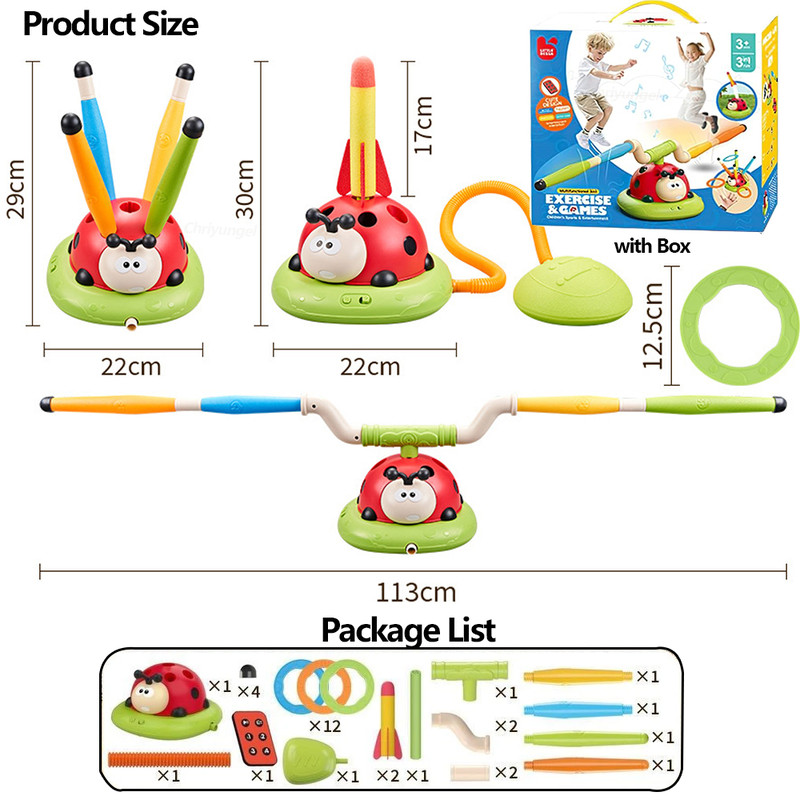 Toss Ring Game  Rocket Launcher Toy Active Play Sports Set For Kids Outdoor Summer Toys  Gift For K