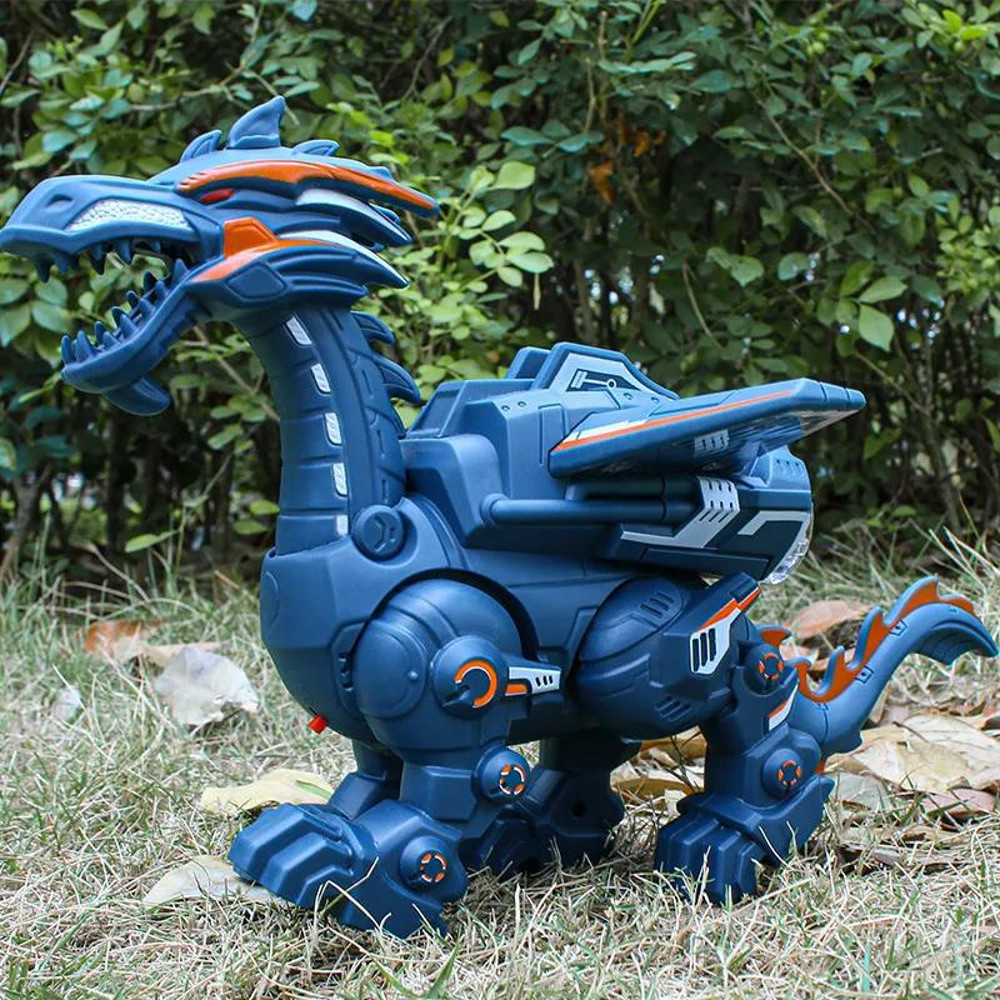 Simulation Fire Mechanical Dinosaur Toy Electric Water Spray Model With Cool Lights  Puzzle Game Fo 0