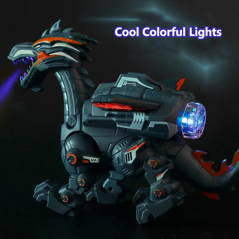 Simulation Fire Mechanical Dinosaur Toy Electric Water Spray Model With Cool Lights  Puzzle Game Fo 3