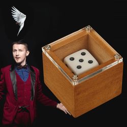 magic dice trick, dot number changing illusion prop for kids & adults | stage & close-up magic