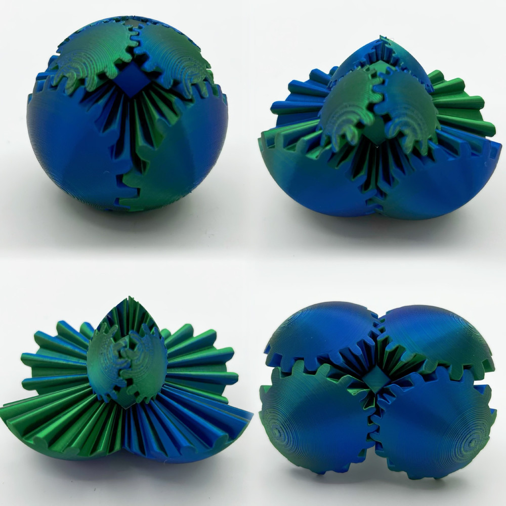 3D Printed Gear Ball Fidget Spin Ball Toy For Stress Relief  Anxiety Relaxation  Desk Activity For  8