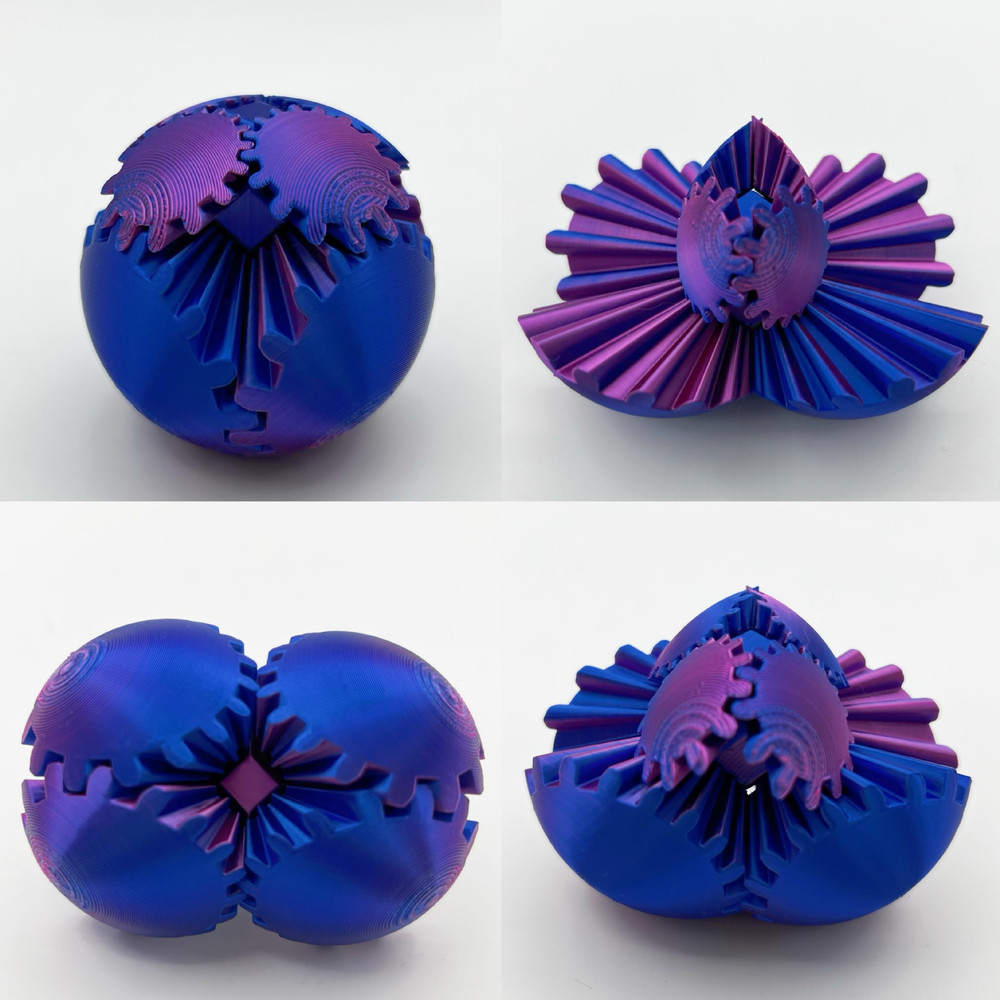 3D Printed Gear Ball Fidget Spin Ball Toy For Stress Relief  Anxiety Relaxation  Desk Activity For  7