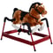 Vintage Rocking Horse Toy Plush Wooden Ride With Sound For Boys Girls 2