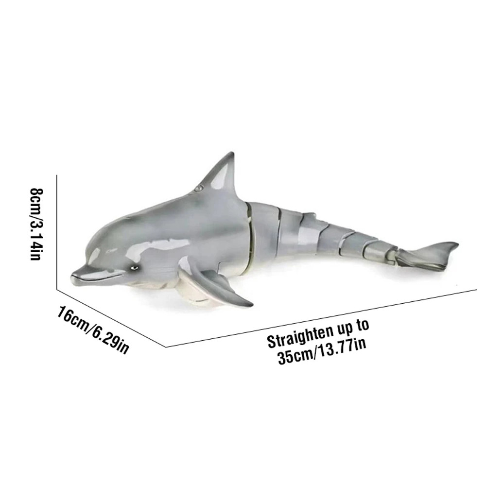 Remote Control Dolphin Toy with LED Light 2.4G Electric Water Toy for Kids, Gift for Boys & Girls