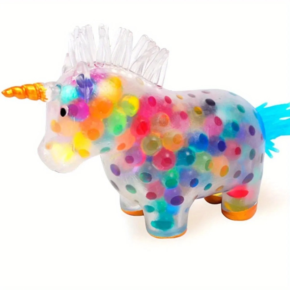 Unicorn Stress Balls Squeeze Toy For Anxiety Relief  Sensory Play With Colorful Gel Water Beads 4