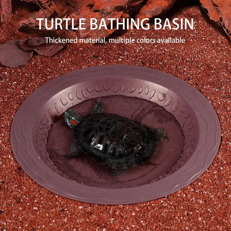 Tortoise Food Dish  Reptile Feeding Dish Spacious Bathing Pool For Amphibians Bearded Dragons And G 1