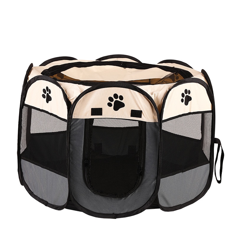 Large Dog Cages  Cat Fences Foldable Pet Tent with Skylight Zipper  Portable Kennel for Outdoor E