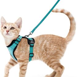adjustable cat harness and leash for walking, escape-proof, easy-wear design for safe outdoor adventures