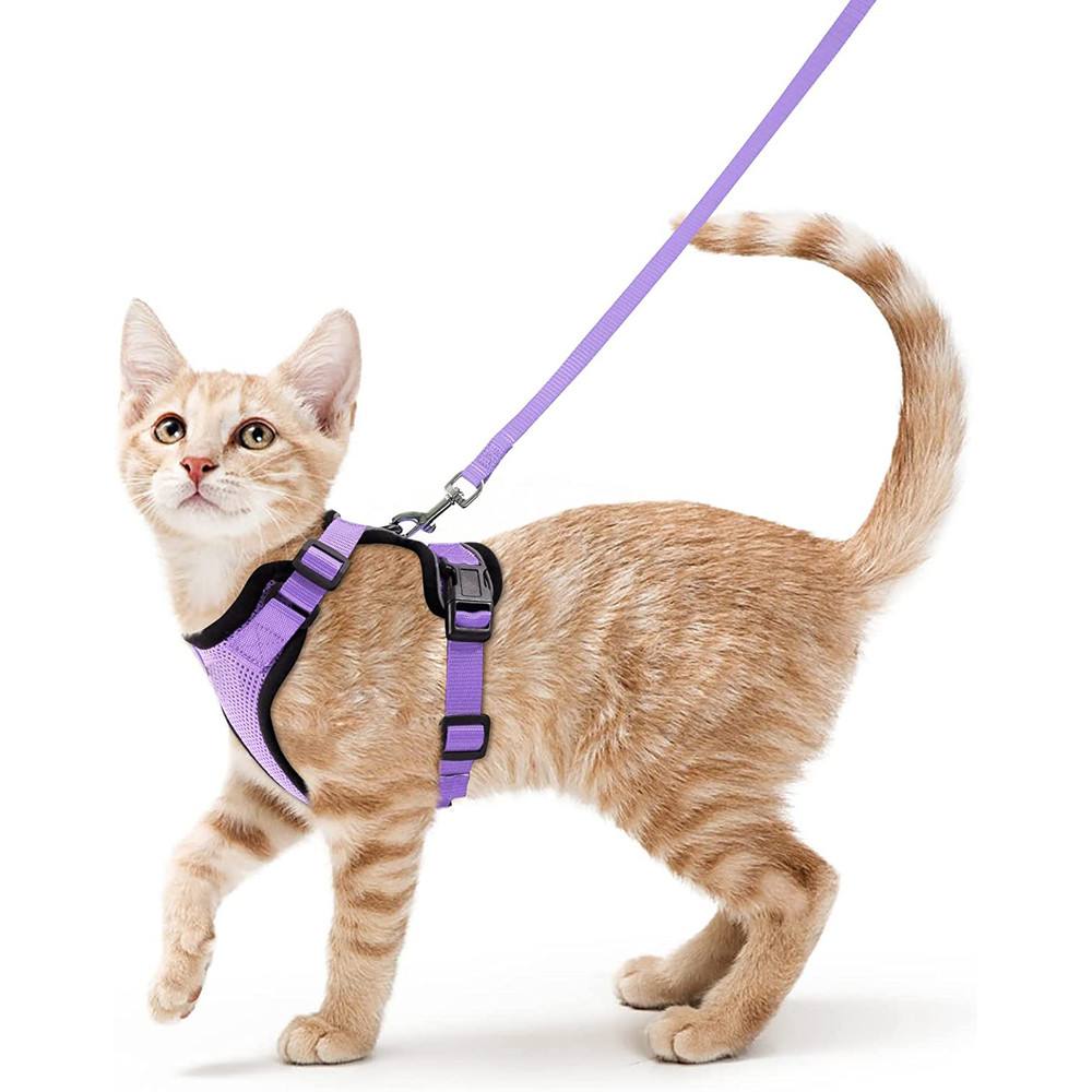 Adjustable Cat Harness And Leash For Walking EscapeProof EasyWear Design For Safe Outdoor Adventure 5