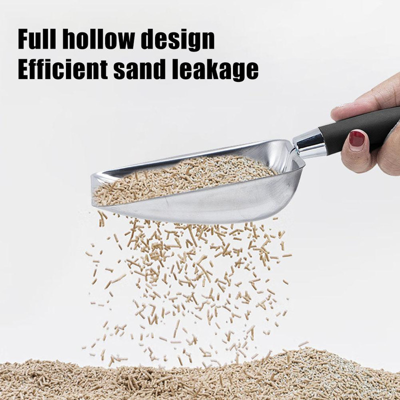 Metal Cat Litter Shovel with Long Handle Durable Sand Cleaning Scoop for Dog  Cat Waste