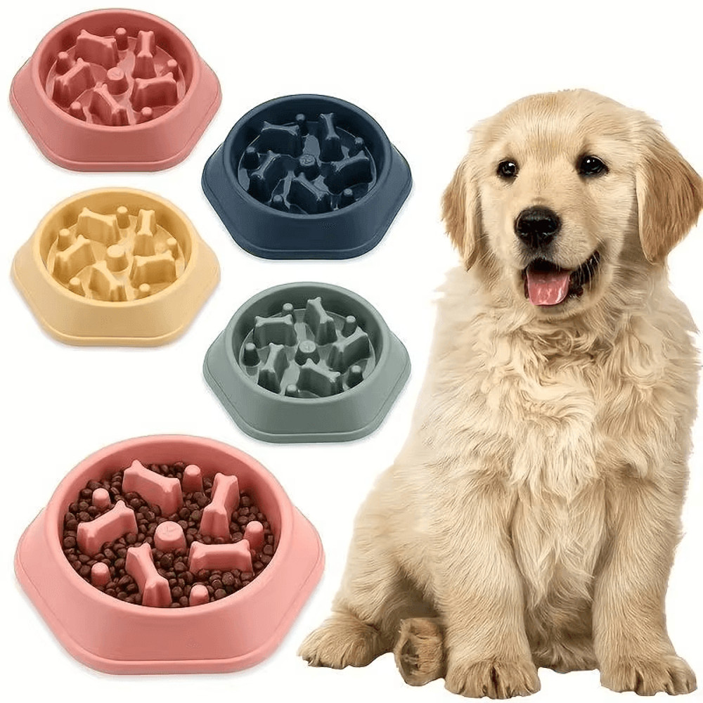Slow Feeder Dog Bowl For Small And Medium Dogs Anti Choking Puzzle Bowl With NonSlip Base Promotes 0
