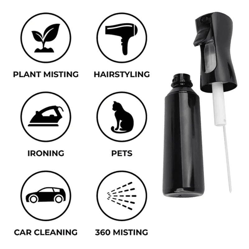 Continuous Mist Hair Spray Bottle Fine Mist Water Sprayer For Salon Barber Cleaning Plant Misting S 4