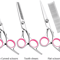 Professional Pet Grooming Scissors Kit Stainless Steel Curved Thinning Straight Shears For Dogs C 6