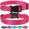 Glow Go Reflective Dog Collar Adjustable Nylon Pet Collar Leash For Nighttime Safety 12