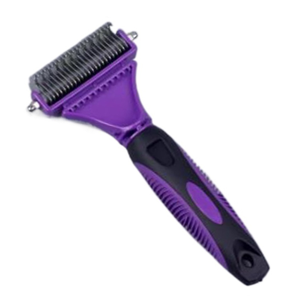 Pet Dog Fur Knot Cutter Double Sided Brush For Long Curly Hair Cat Grooming Tools 7