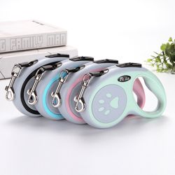 automatic retractable nylon dog leash durable extending cat lead for puppy walking & running