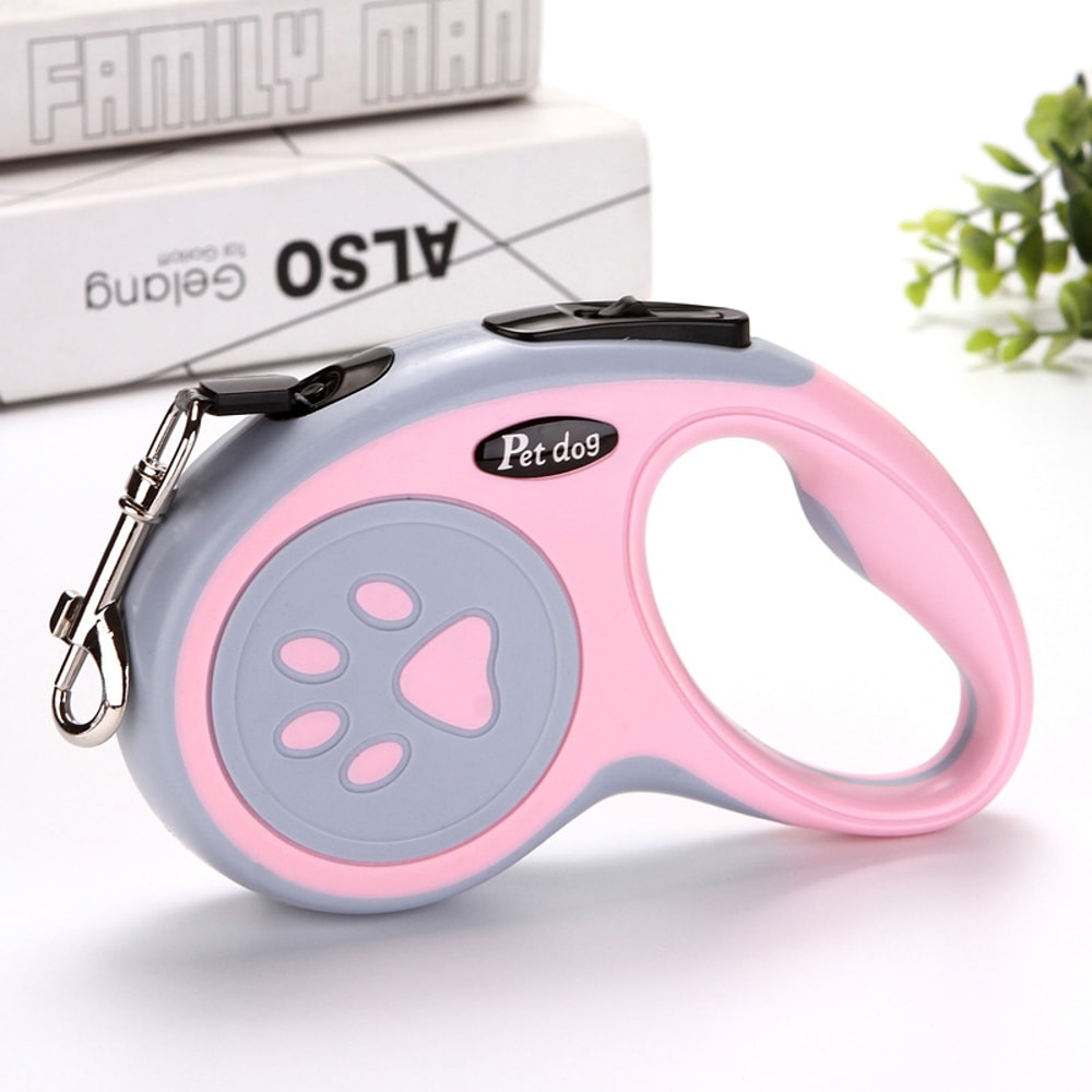 Automatic Retractable Nylon Dog Leash Durable Extending Cat Lead for Puppy Walking & Running