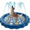Heavy Duty Outdoor Pet Bathing Basin with Spray Function Non Slip Dog Water Play Mat for Summer Fun & Easy Cleaning