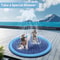 Heavy Duty Outdoor Pet Bathing Basin with Spray Function Non Slip Dog Water Play Mat for Summer Fun & Easy Cleaning
