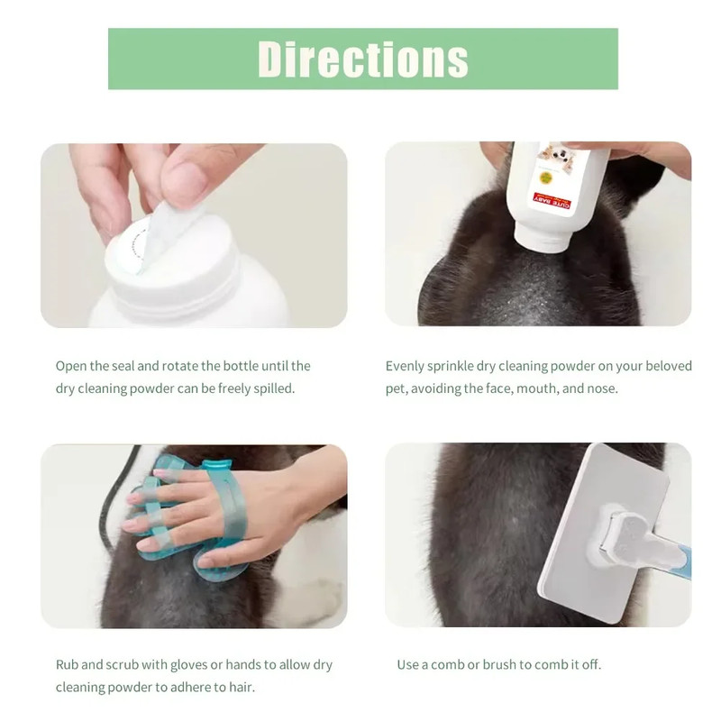 Cat Shampoo Dog Dry Cleaning Supplies Pet Wash Free Shower Gel Dry Itchy Skin Relief 3