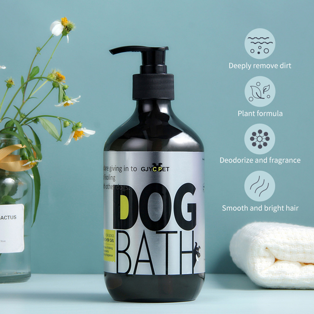 500ML Pet Shampoo for Dogs Anti-Itch Anti-Flea Shower Gel, Dog Hair Care Body Wash Soap, Pet Bath Anti-Tick Cleaning
