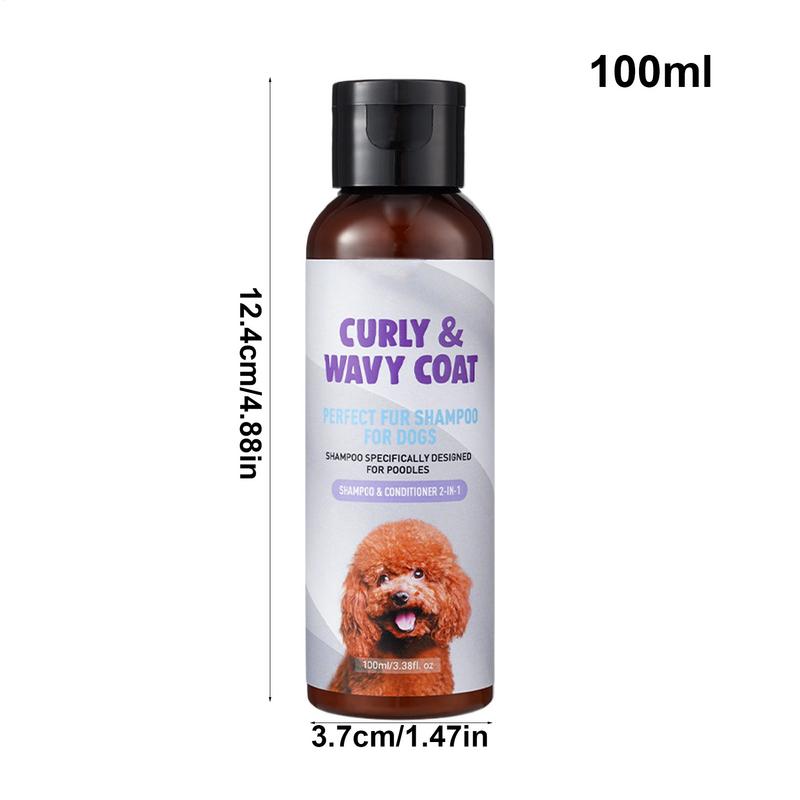 Pet Shampoo 100ml For Cats Dogs, Curly Coat Shampoo With Fragrance, Lasting Sensitive Skin Care For Small Large Pets